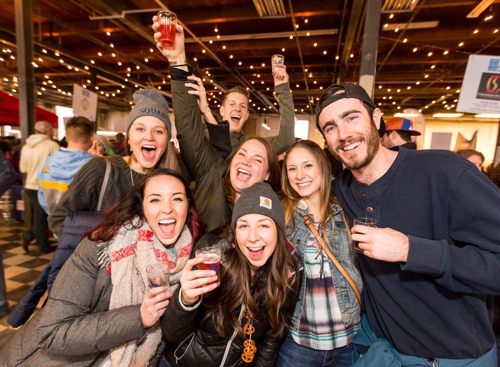 Image of people drinking at the Mile High Beer Festival in Denver, Colorado