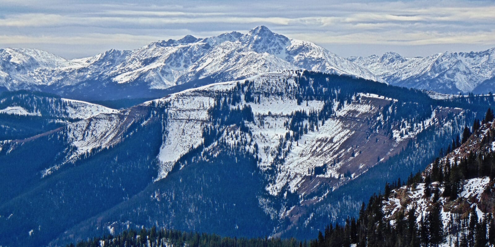 Eyes on the tall and snowy Mount of the Holy Cross in the White River National Forest