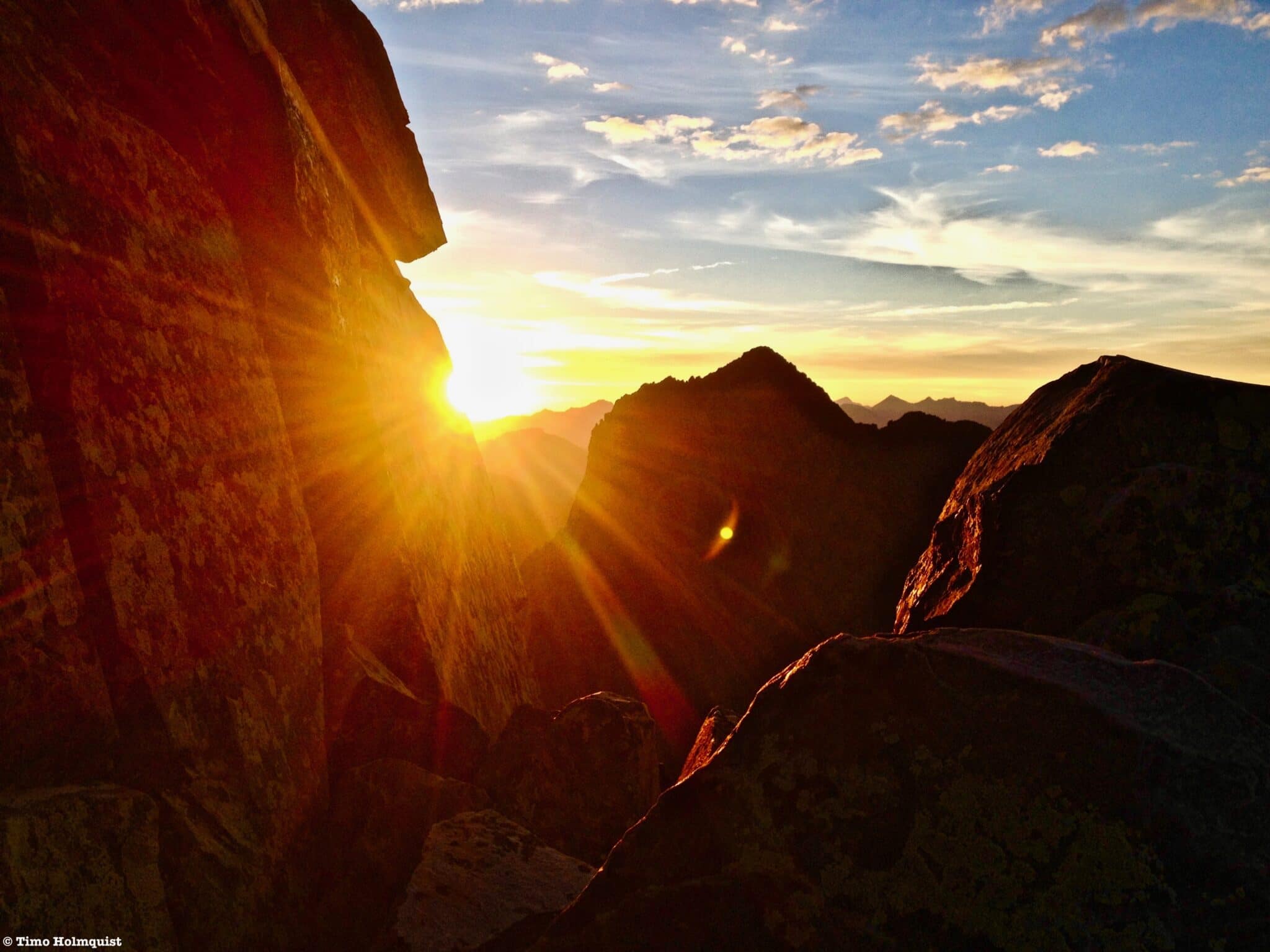 Sunset view from high in the San Juan Mountains.