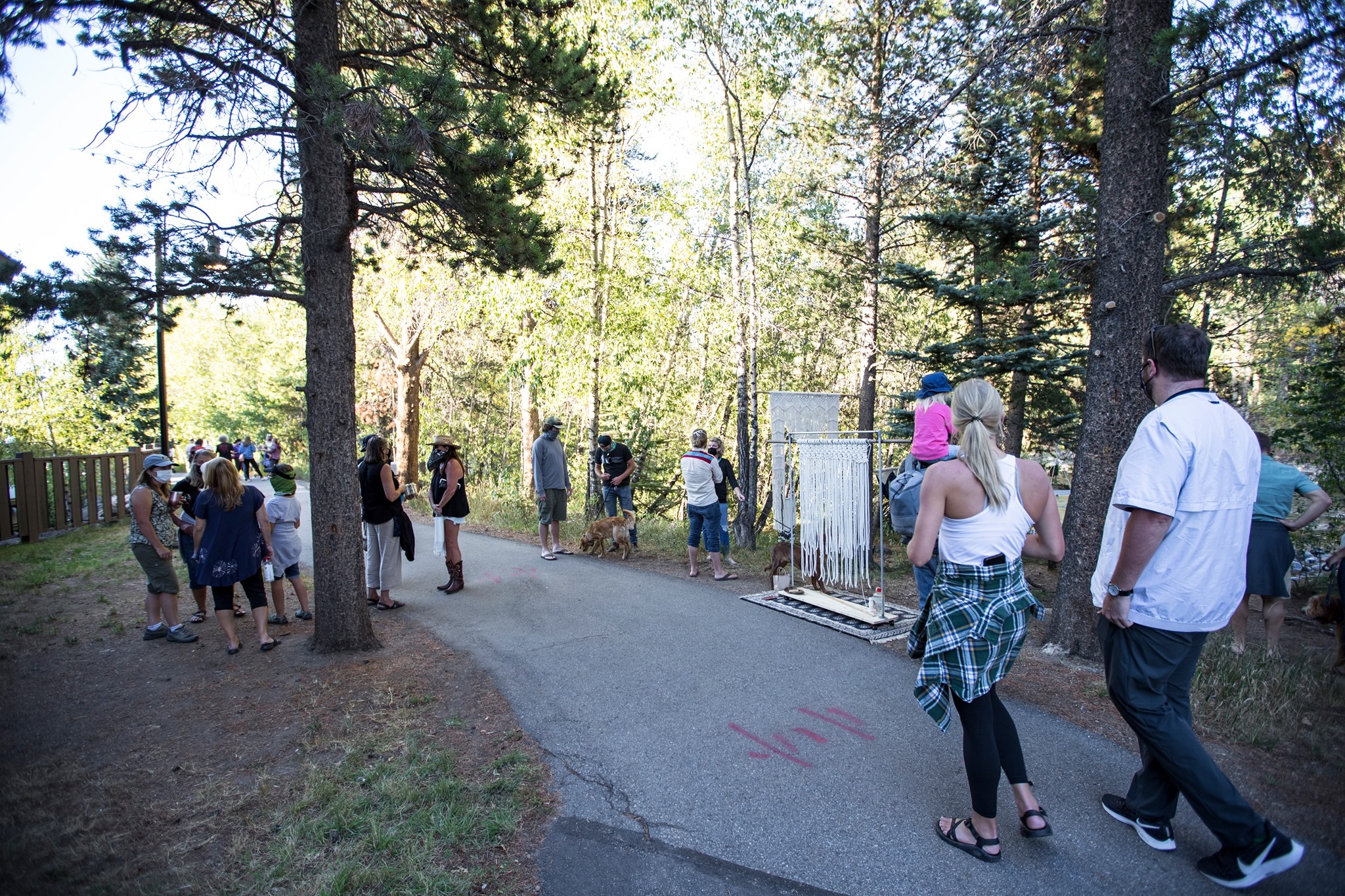 People walking on Blue River Trail