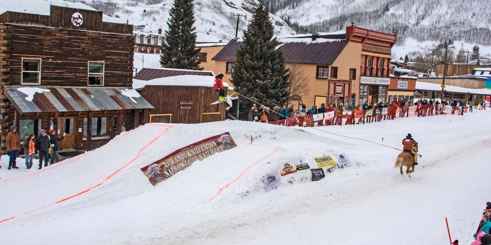 Image of the Silverton Skijoring event in Colorado