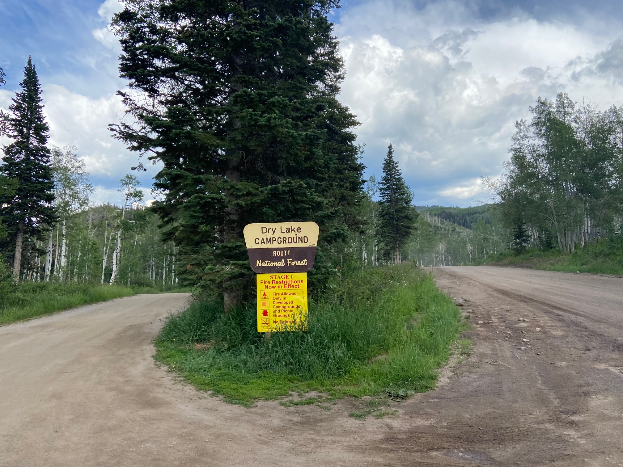 Routt National Forest Stage 1 Fire Ban Springs Colorado