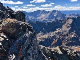 Endless ridge-lines of the western Indian Peaks Wilderness.