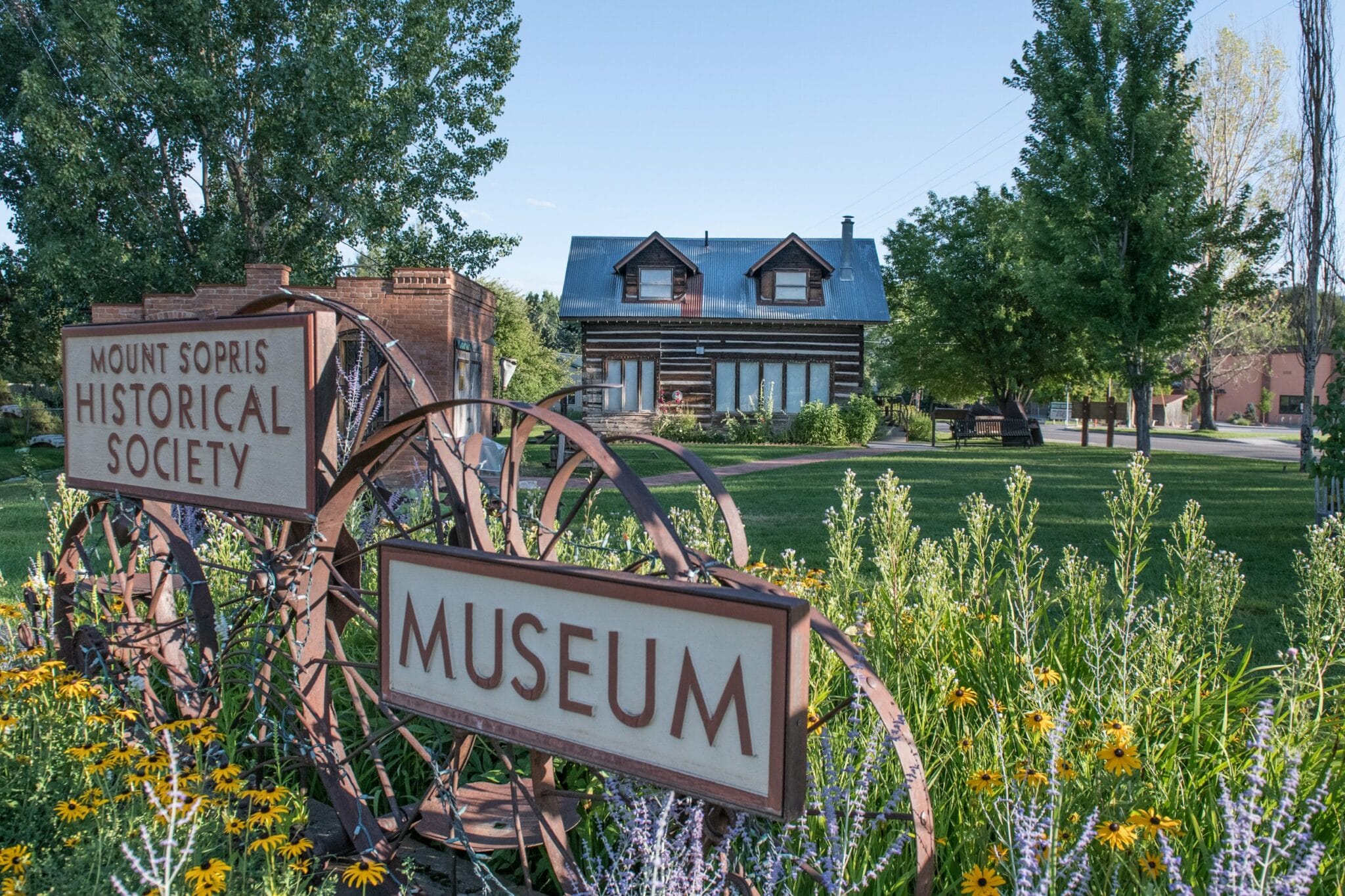 Museum sign in garden