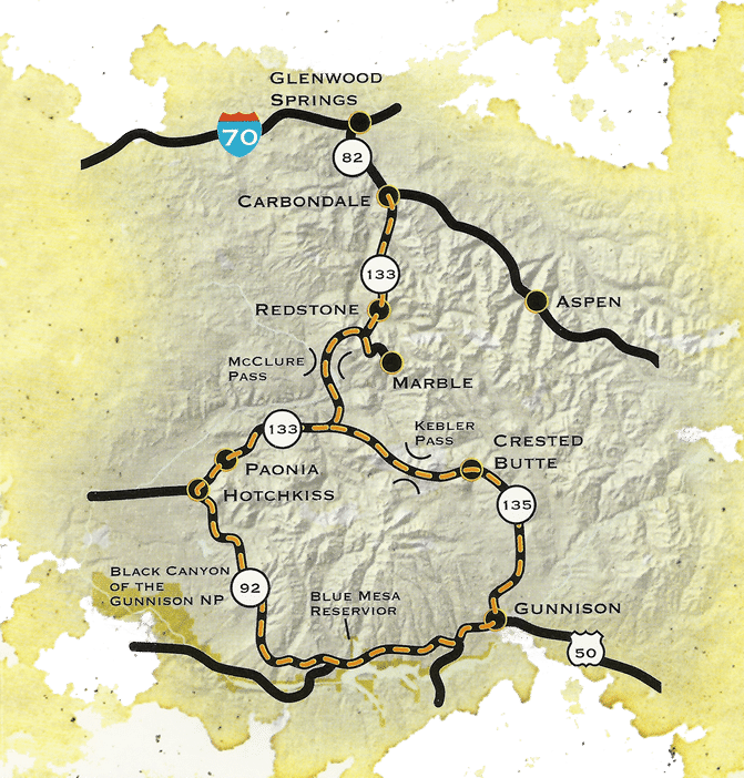 Map of scenic byway