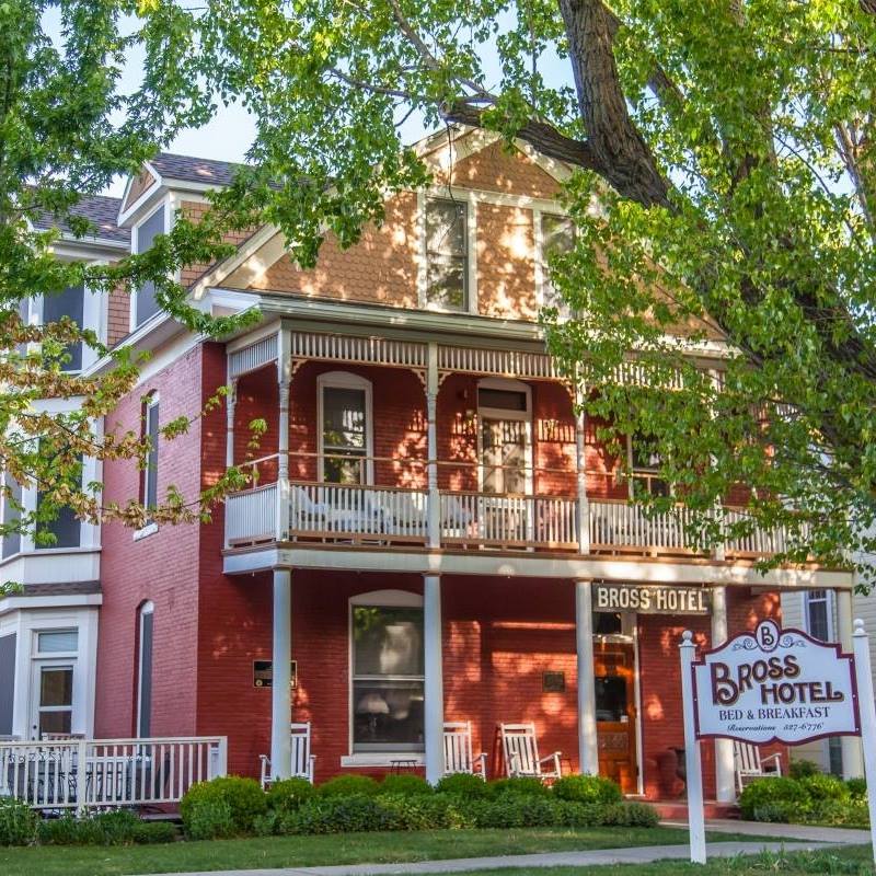 Red historic hotel