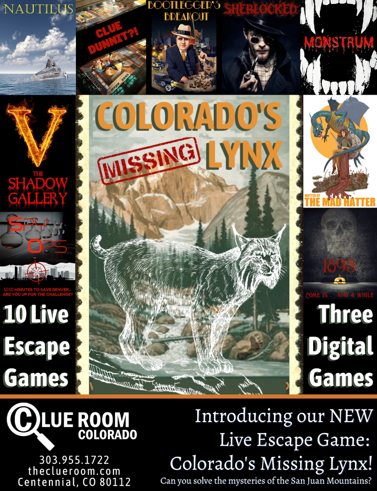 Clue Room Escape Room Colorado Lynx