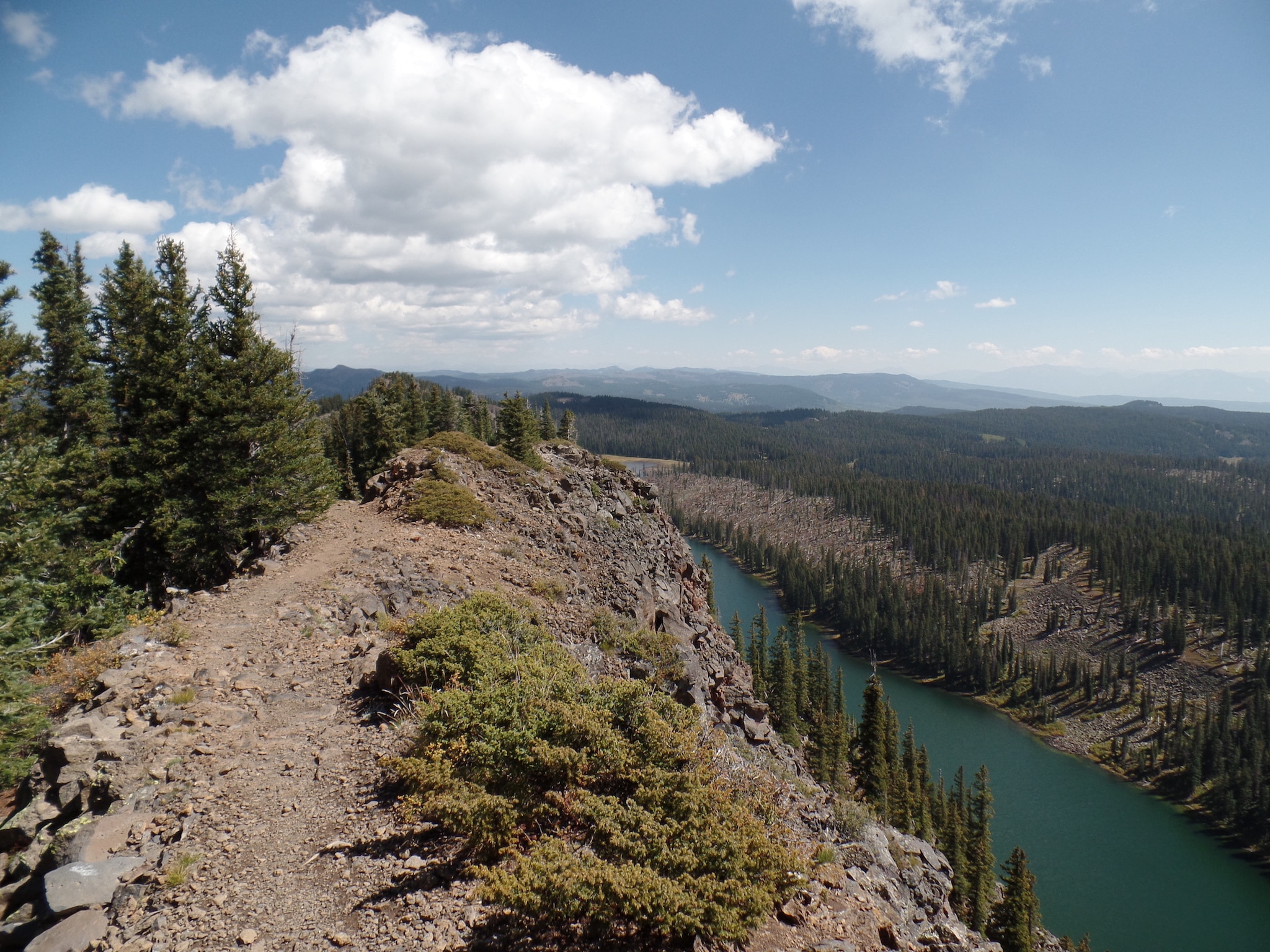 Ridge crests and lakes don the large summit of the Grand Mesa, Coloraado.