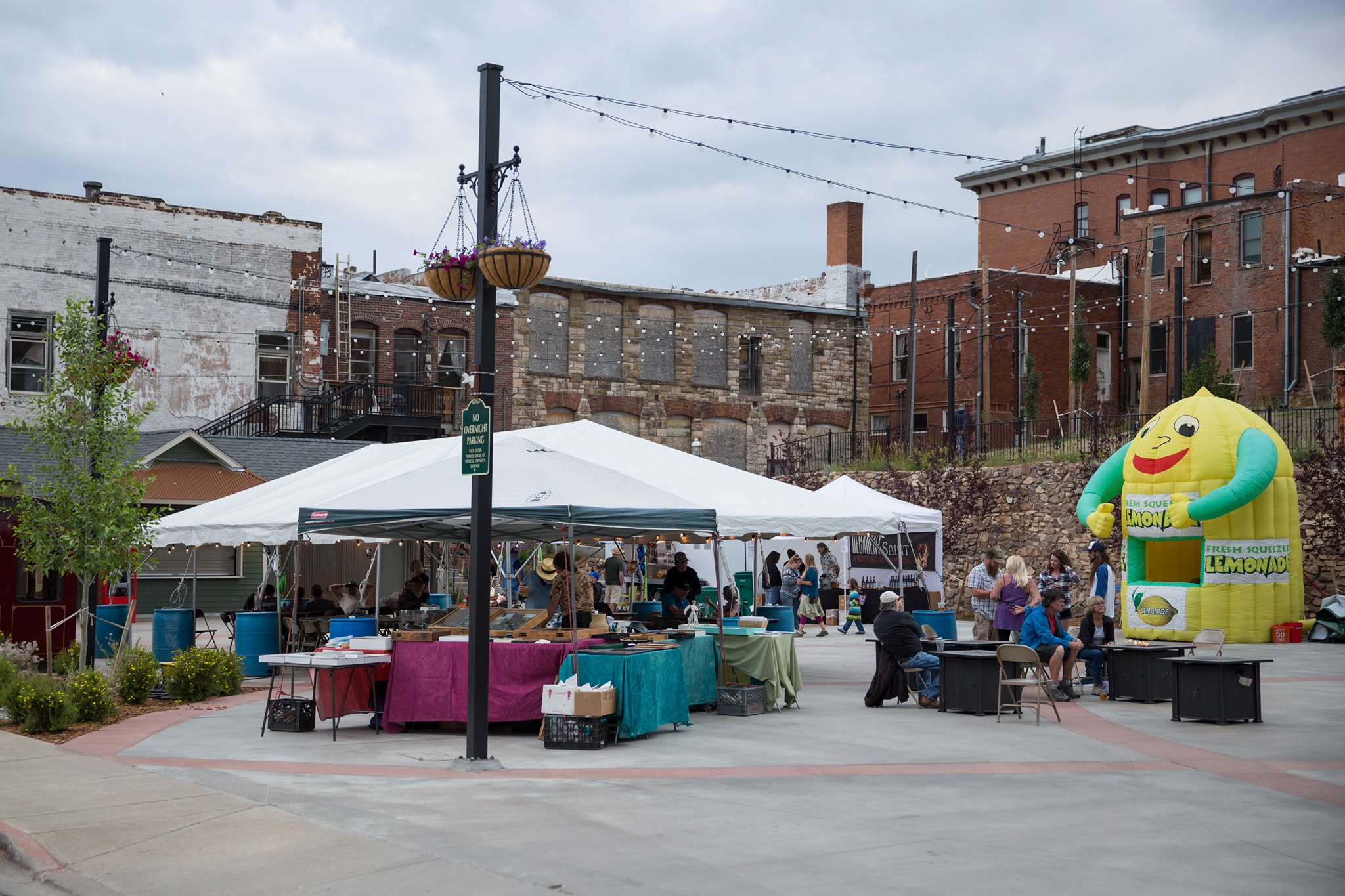 street vendors at a fair