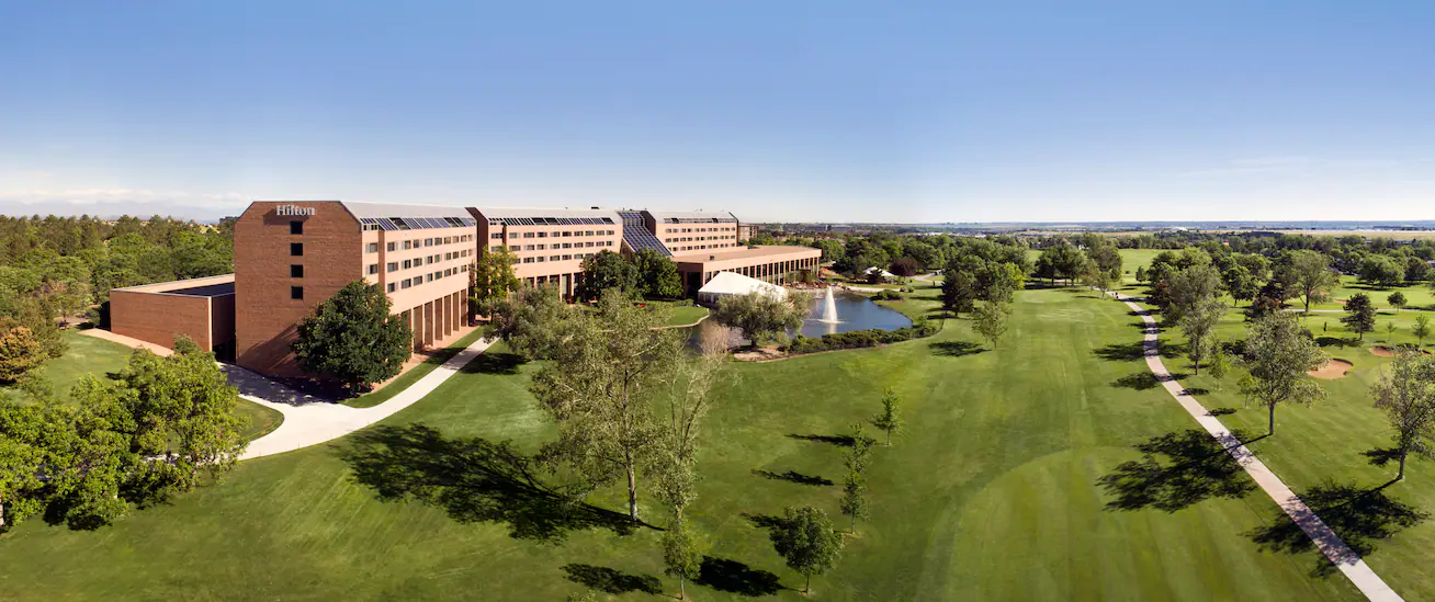 Panoramic view of Hilton hotel