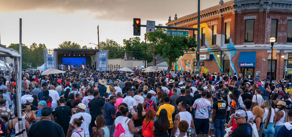 Image of people at the Juneteenth Music Festival in Denver, Colorado