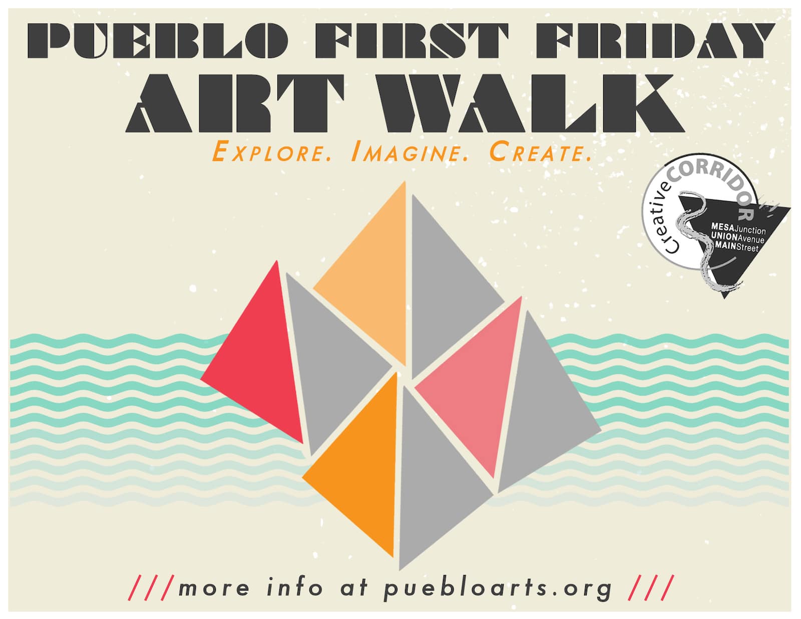 Image of the flyer for Pueblo First Friday Art Walk in Colorado