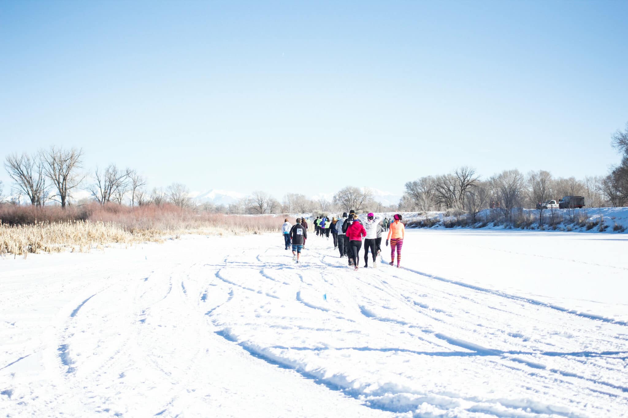 5k run in the snow