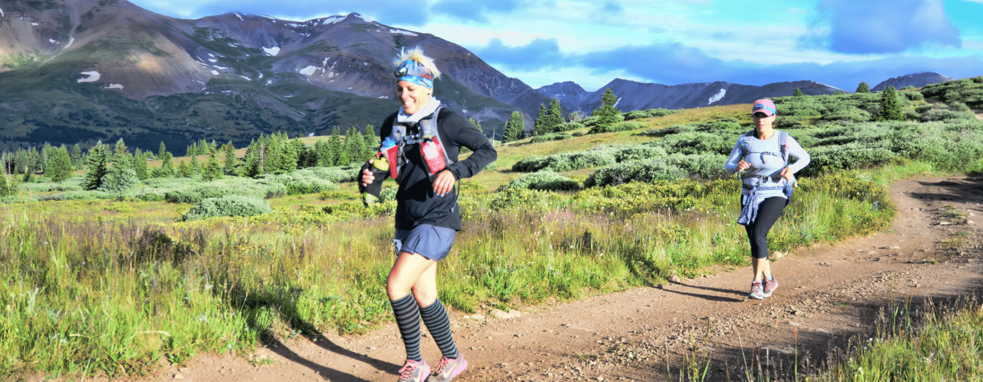 Trail runner in mountains