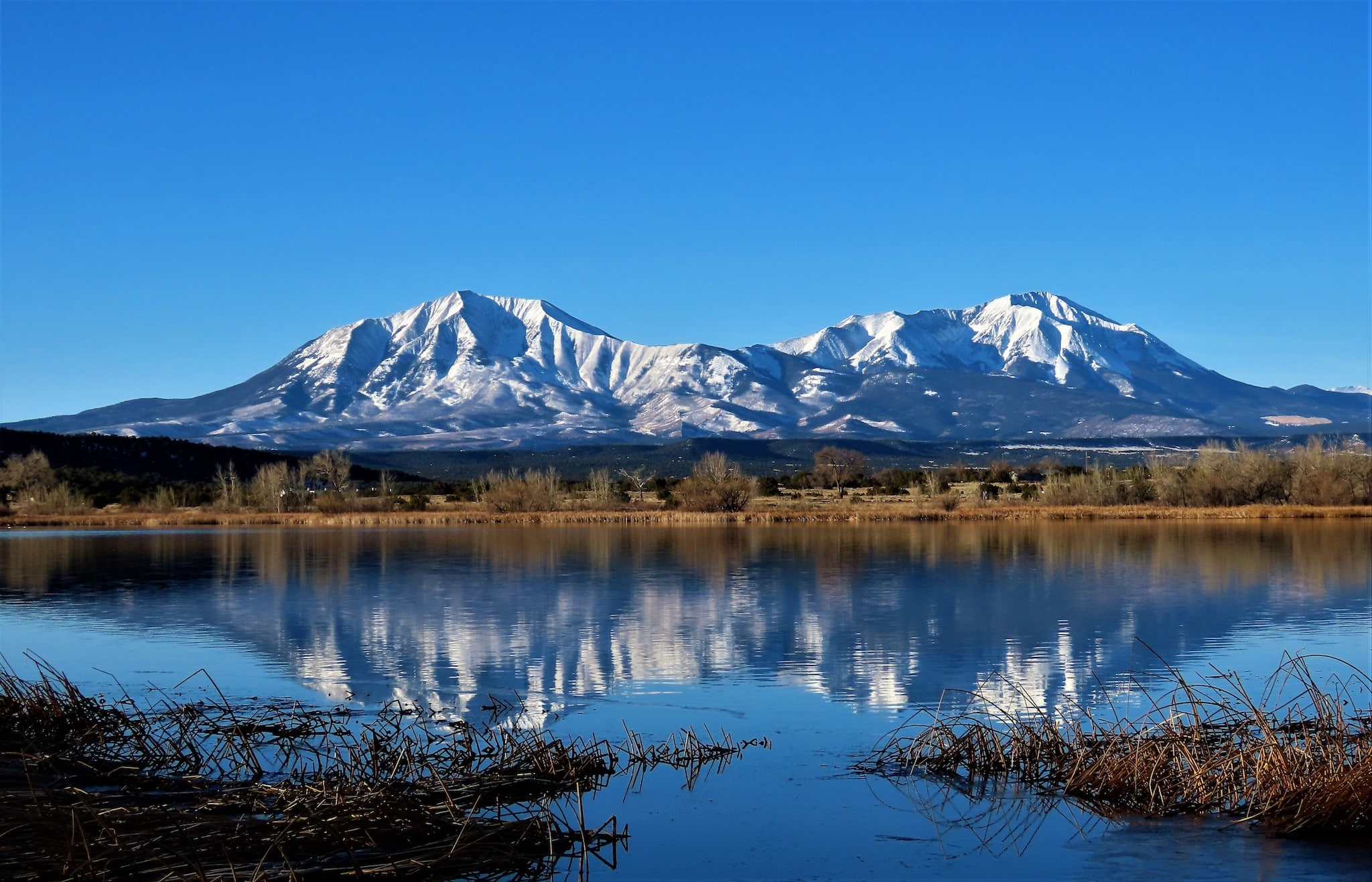 The prominent and spectacular Spanish Peaks can be seen from over 100 miles away.