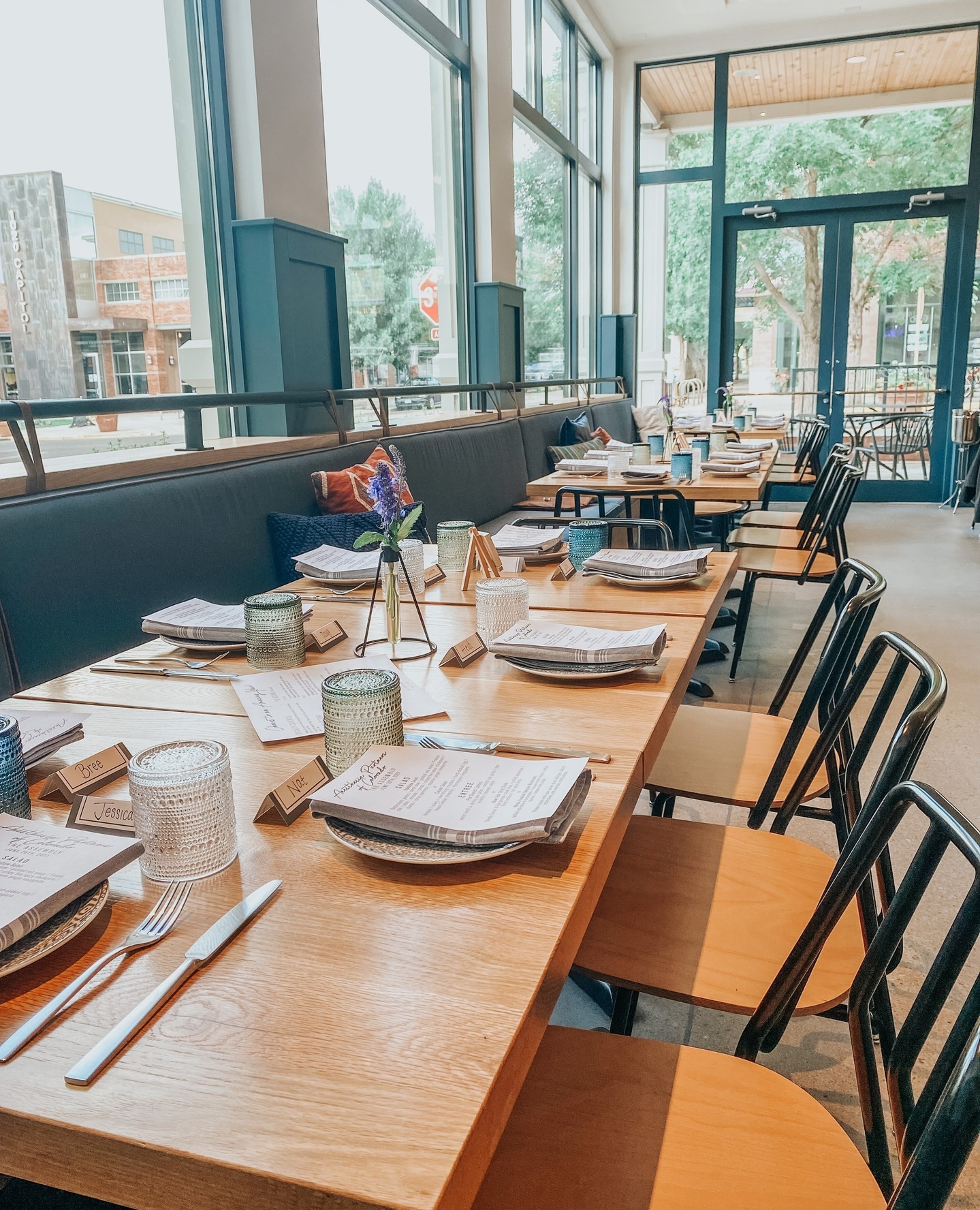 Inside dining set-up