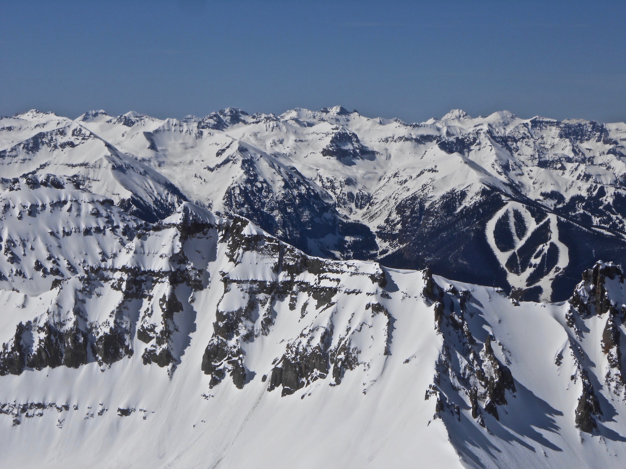 Looking deep into the San Juans from the slopes of Mount Sneffels.