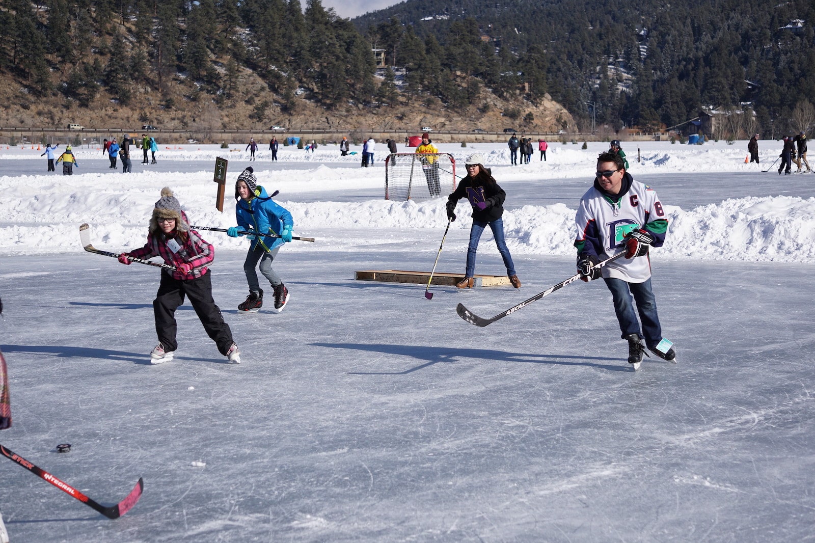 Ice Skating at Evergreen Lake, CO