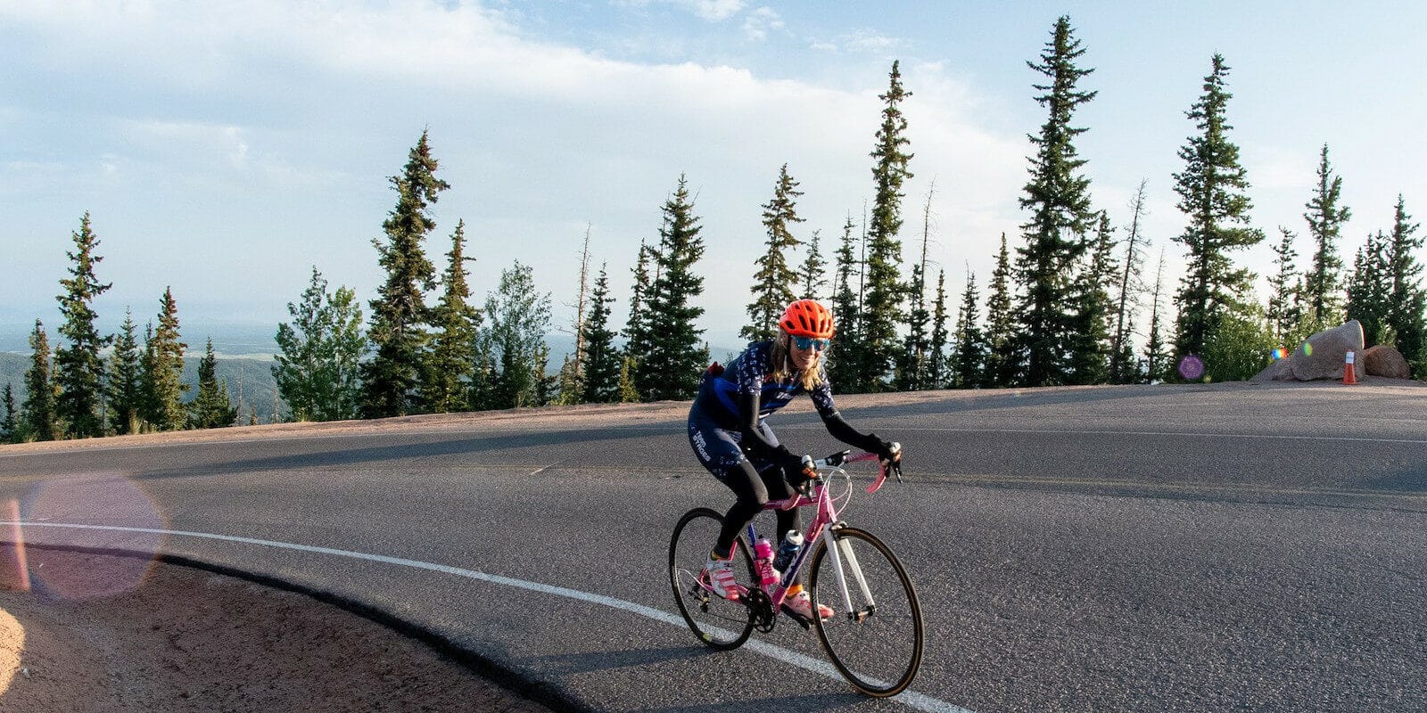 Image of a biker at the Broadmoor Cycle to the Summit