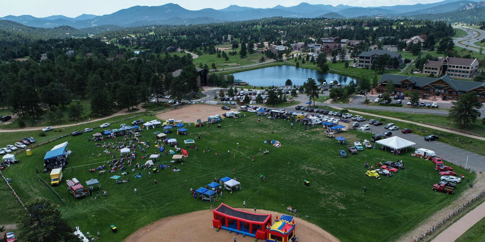 Image of the Evergreen Music Festival, now Hops Drops, at Buchanan Fields Festival Grounds in Evergreen, Colorado