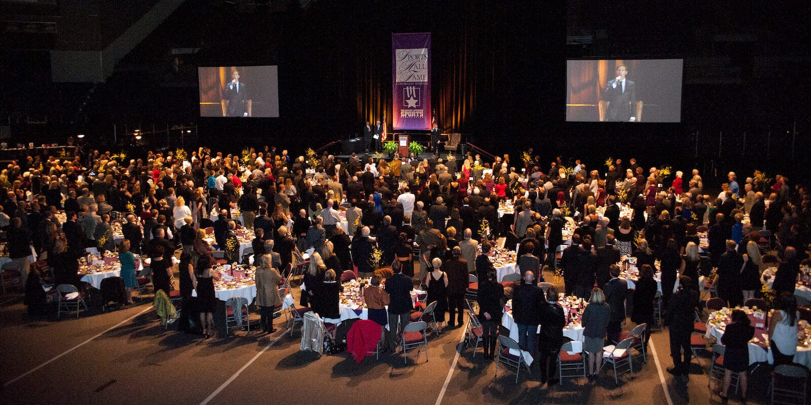 Image of attendees at the Colorado Springs Sports Hall of Fame induction ceremony