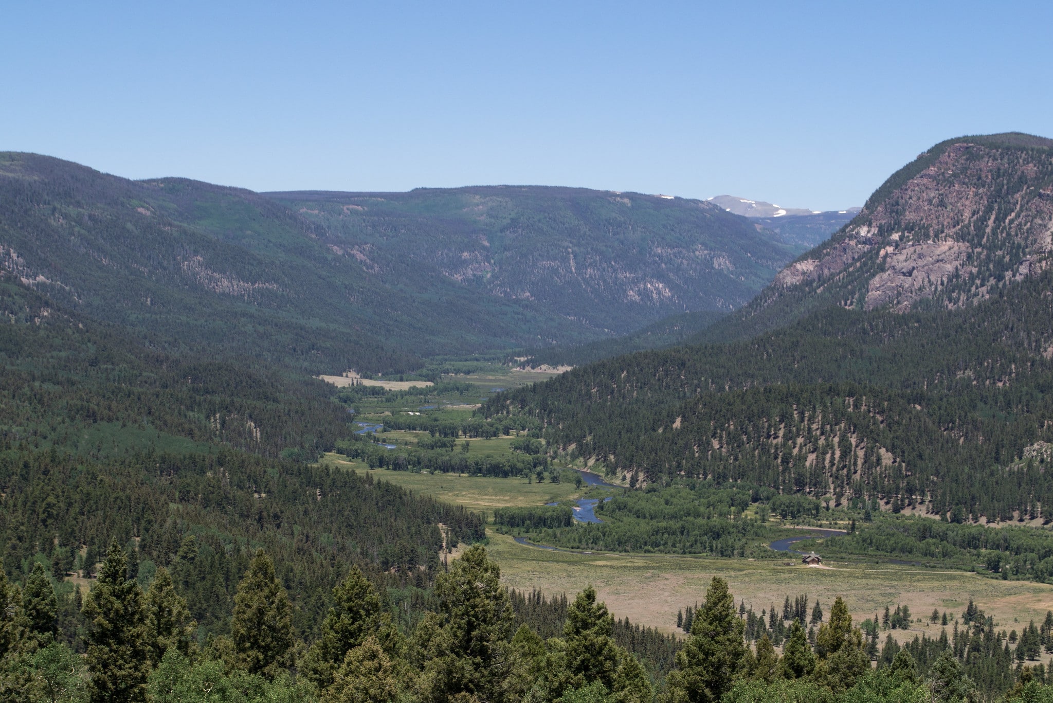 Mountain valley with river