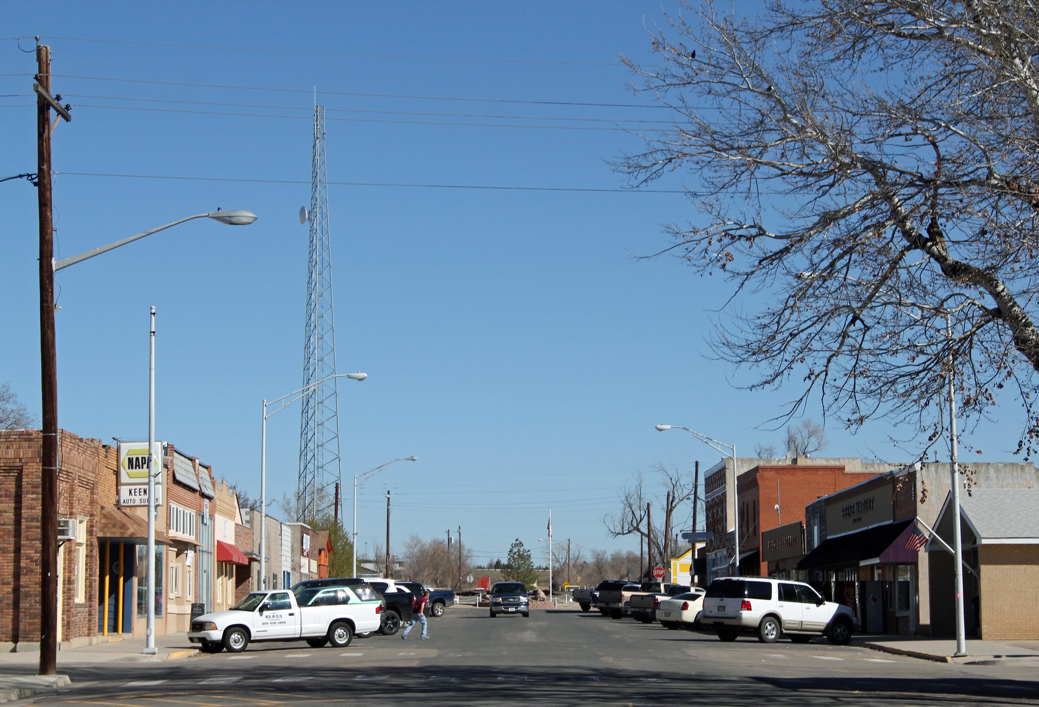 Main street of a small town