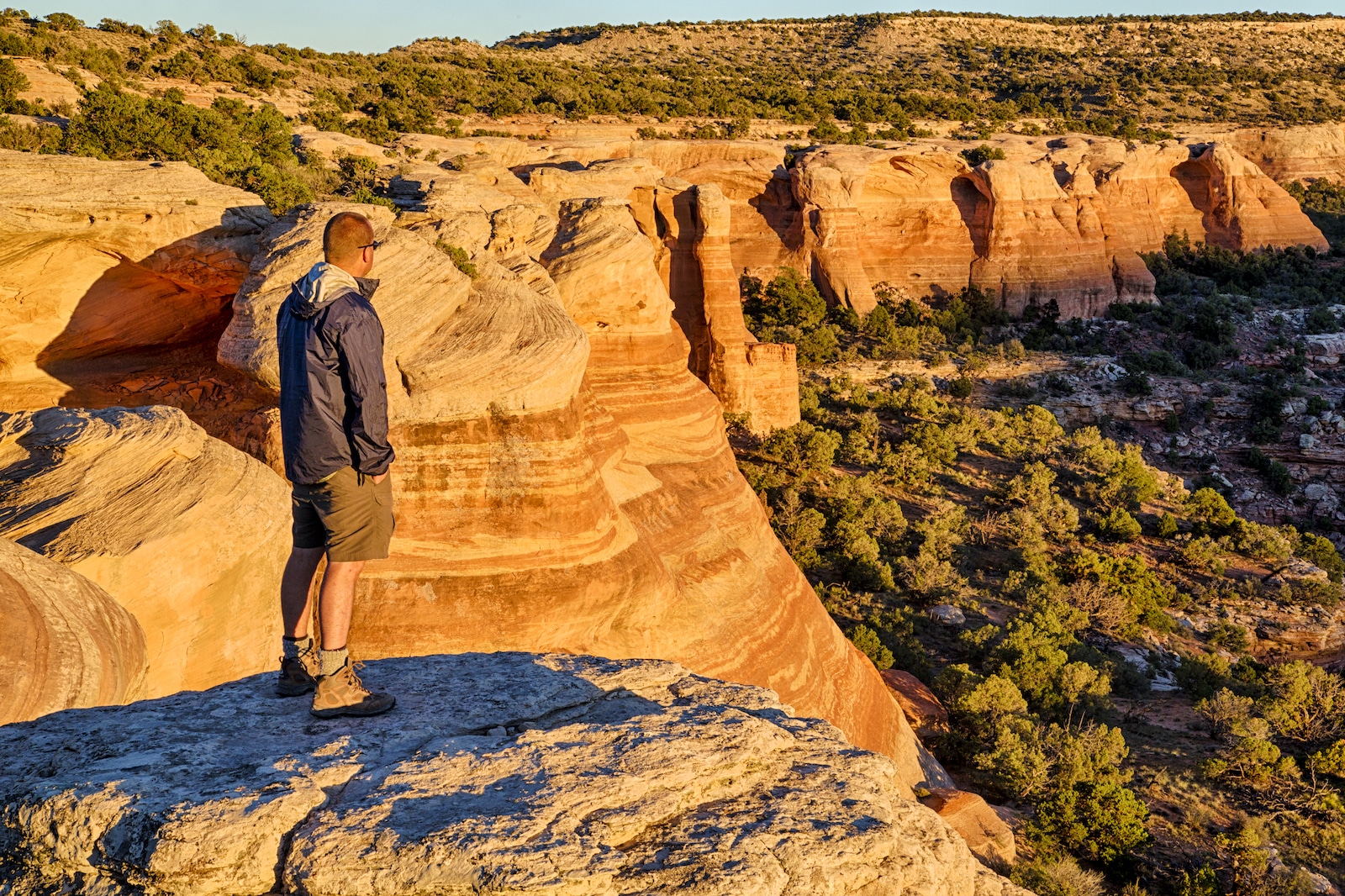 Man overlooking McInnis Canyons National Conservation Area in Western Colorado