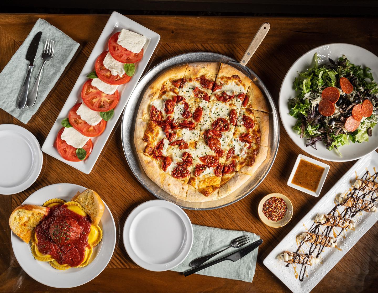 Italian food on table