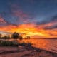 Sunrise over a lake