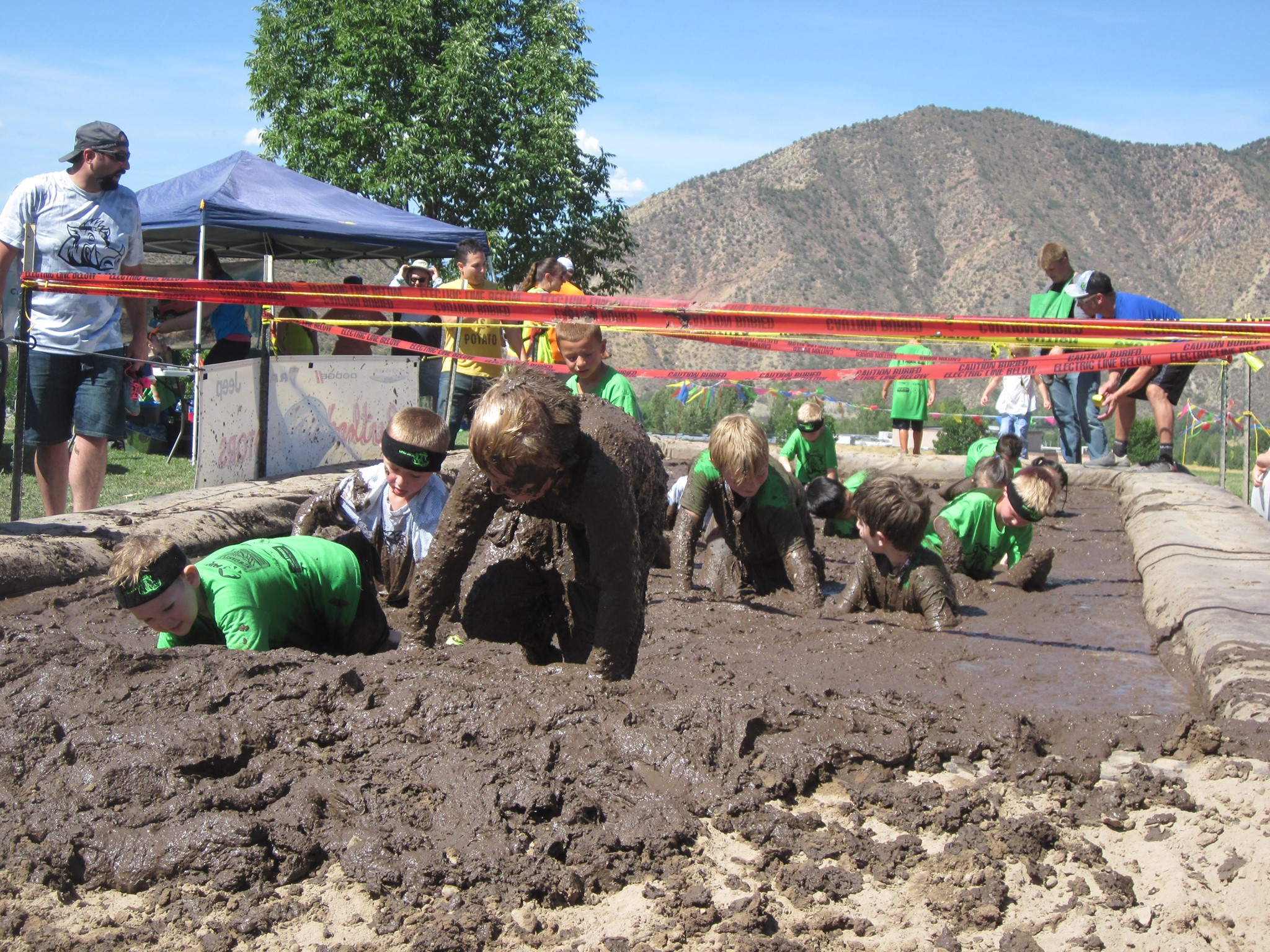 Kids mud run in New Castle