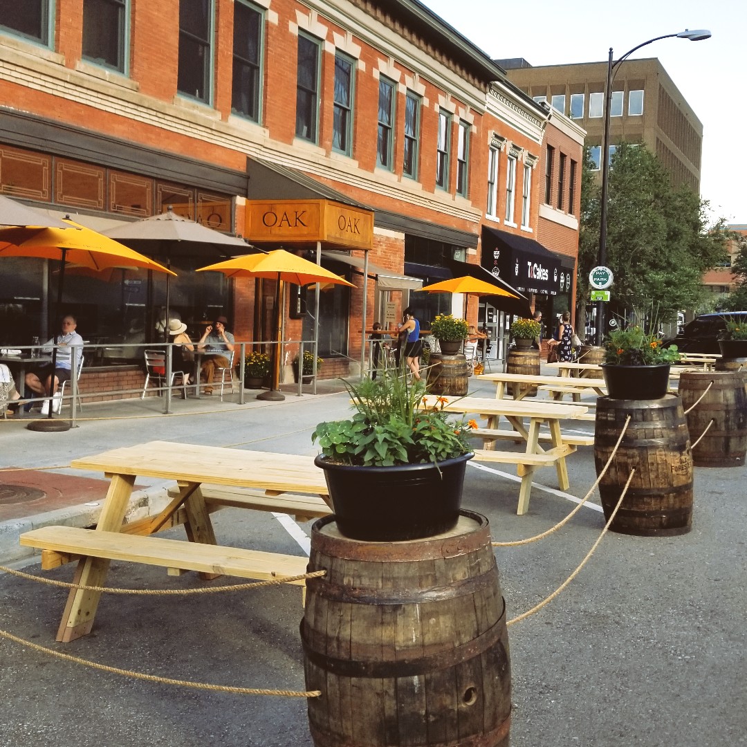 Outdoor dining area