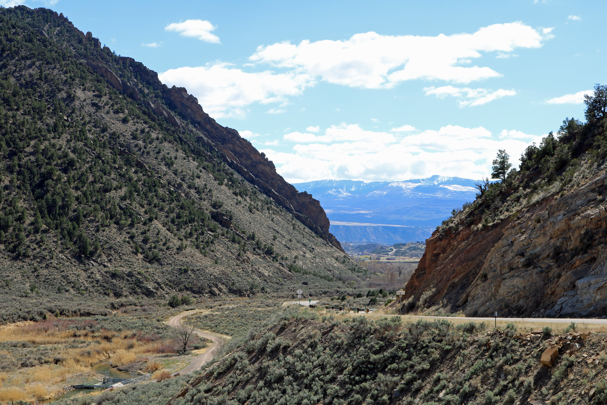 Gap in mountains