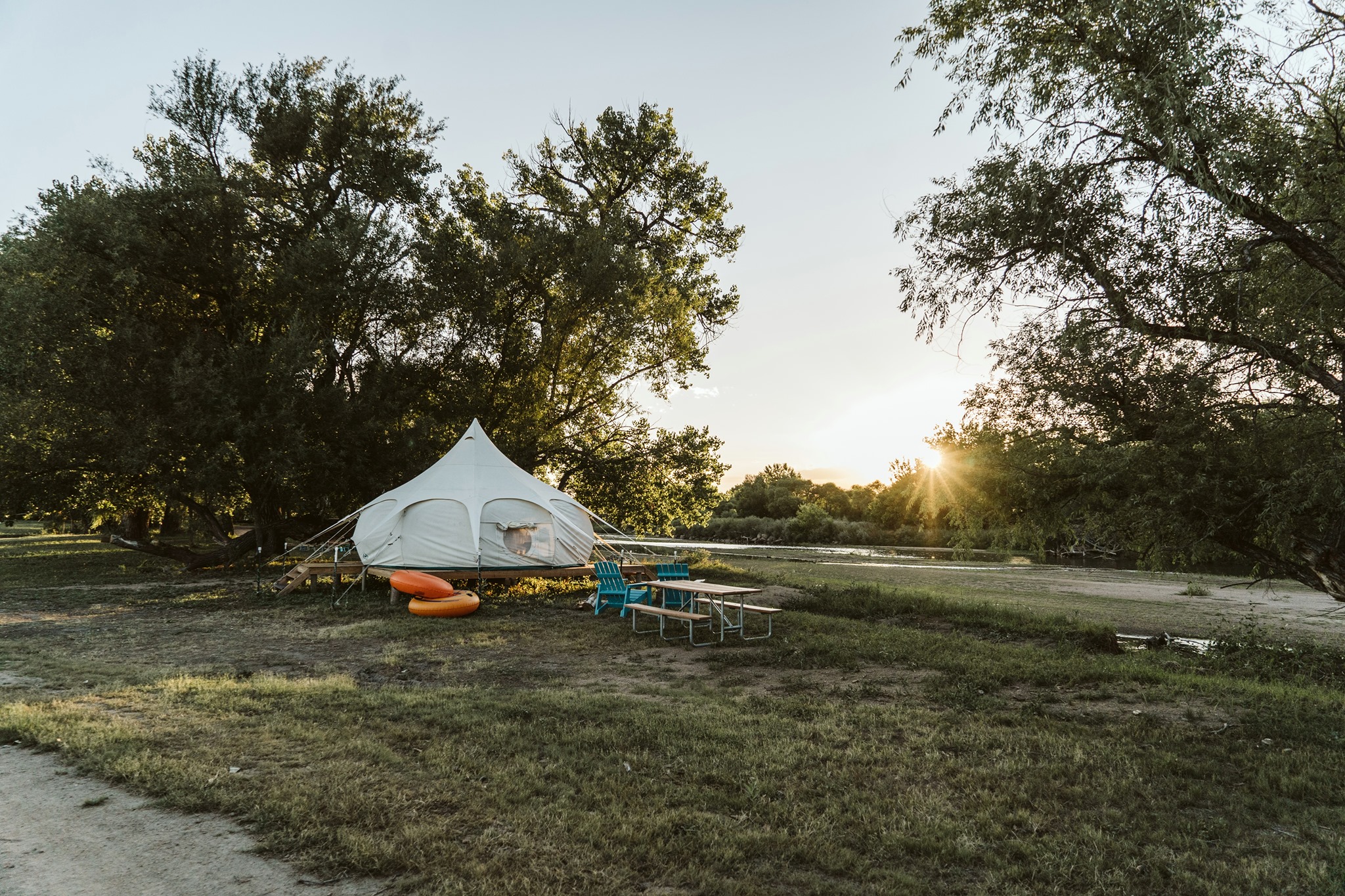 Riverside yurt