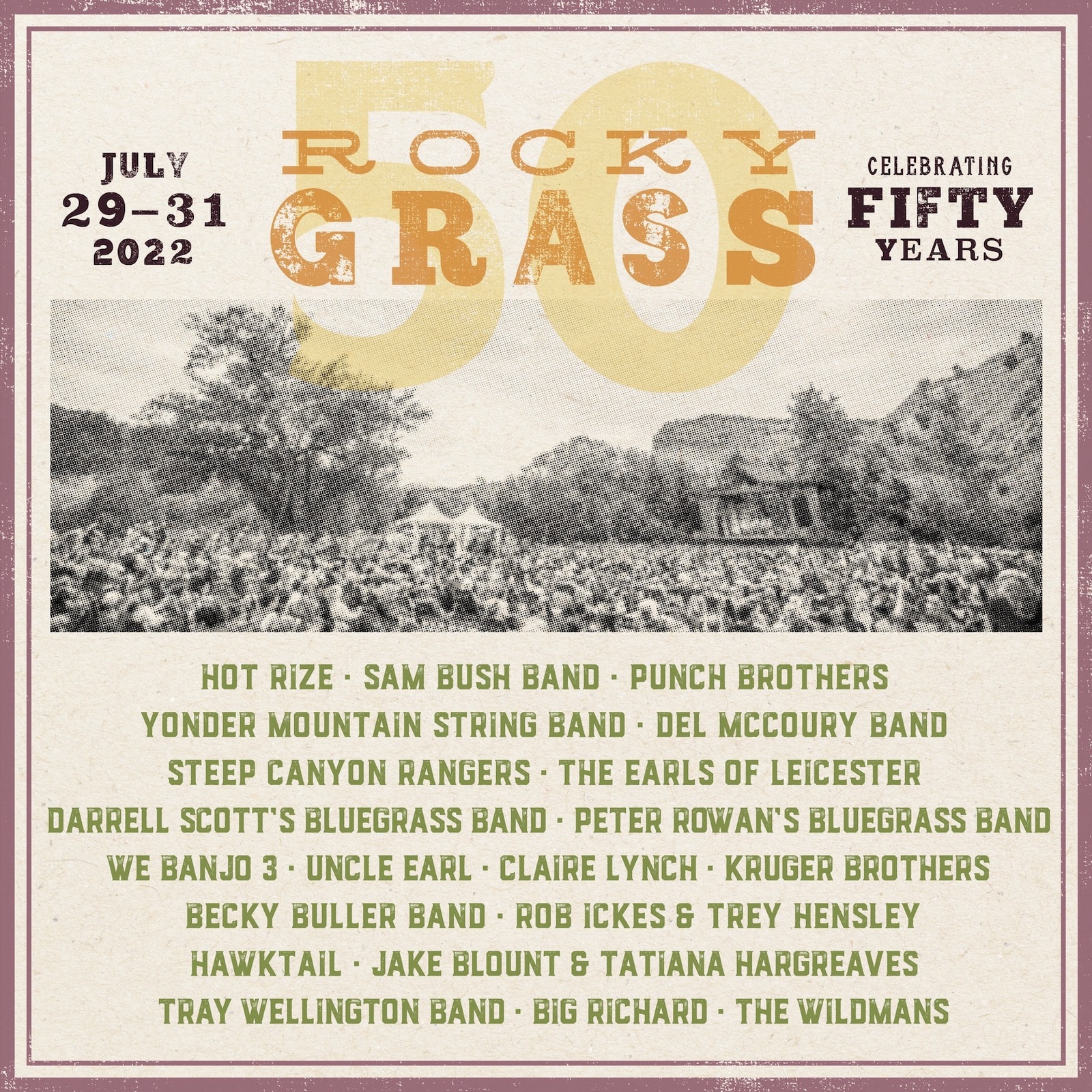 50h RockyGrass Festival Lyons, CO 2022 July Bluegrass Music Event