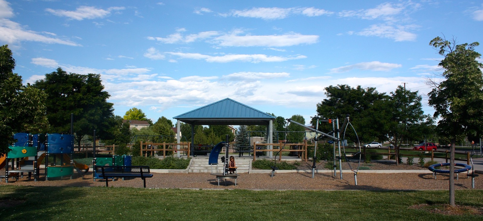 Image of a playground at Rough & Ready Park in Longmont, Colorado