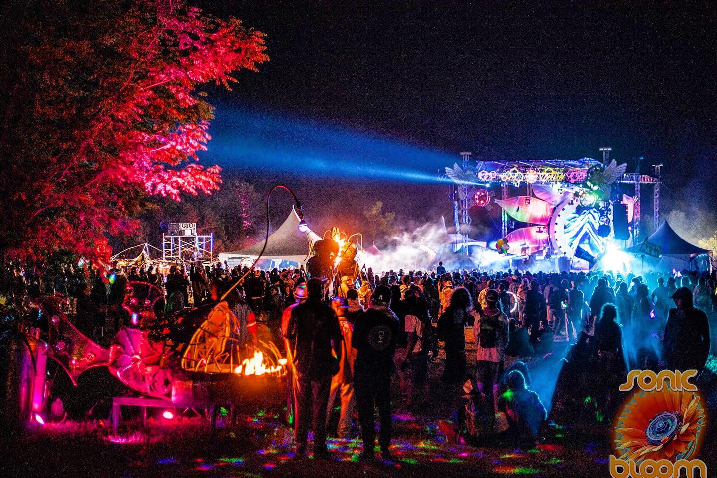 Music festival laser show