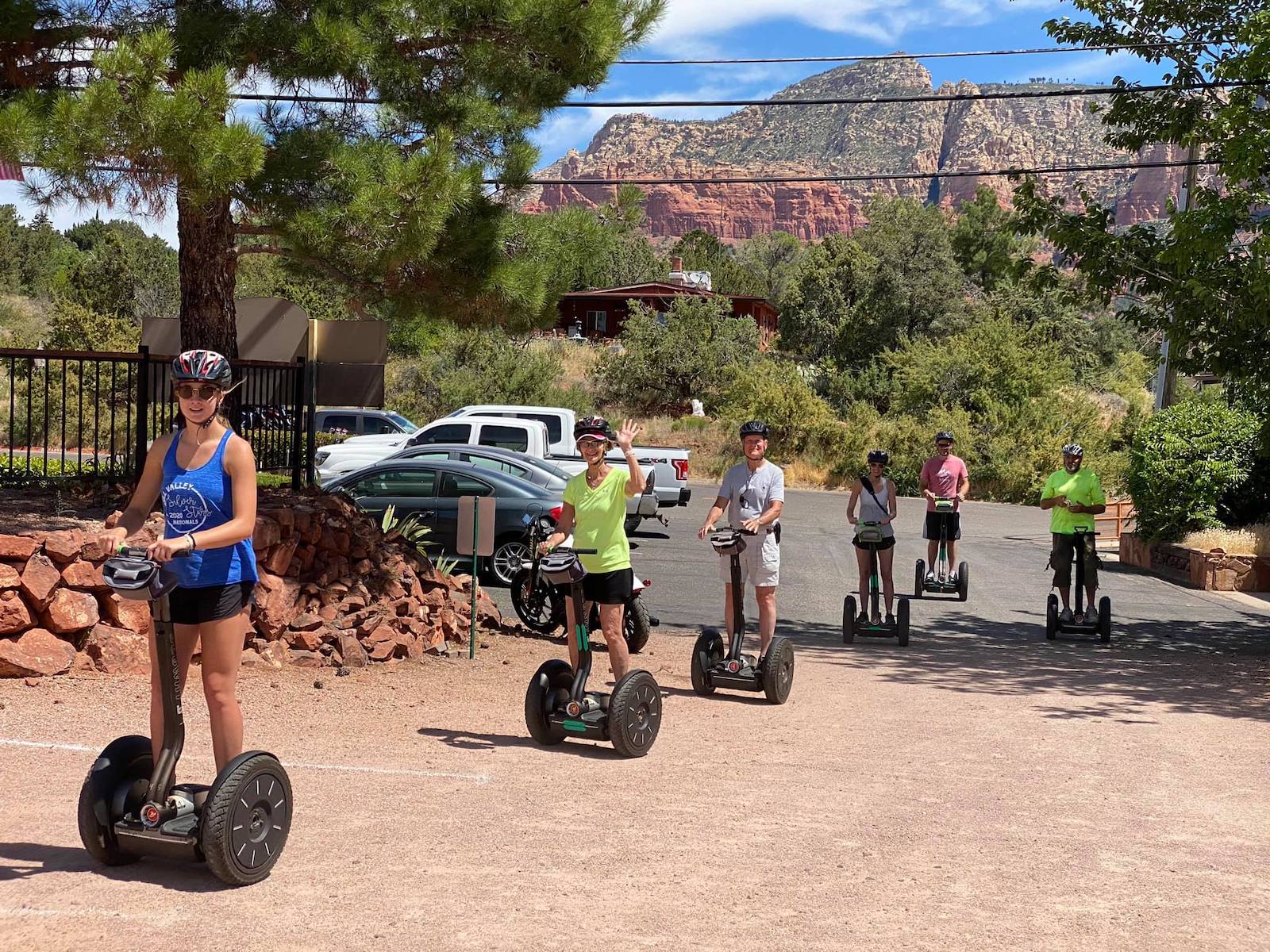 Image of people on segways at the Garden of the Gods in Colorado