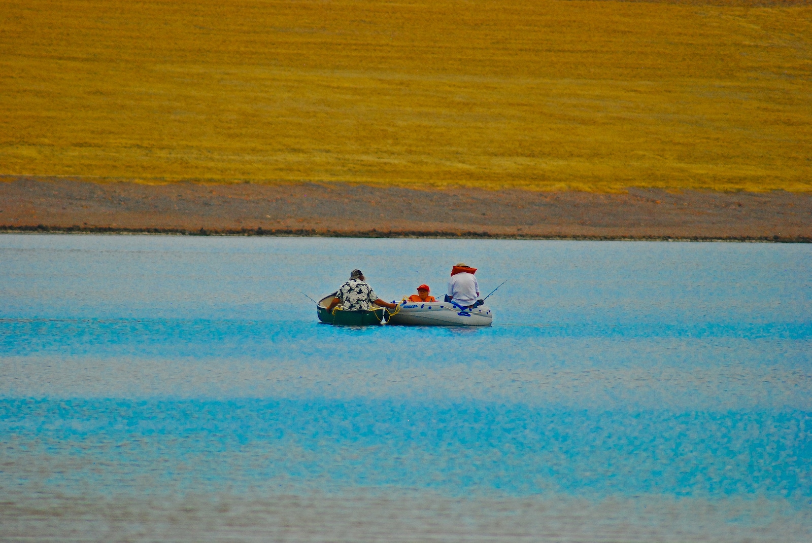 Fishing boats in Bear Creek Reservoir Morrison CO