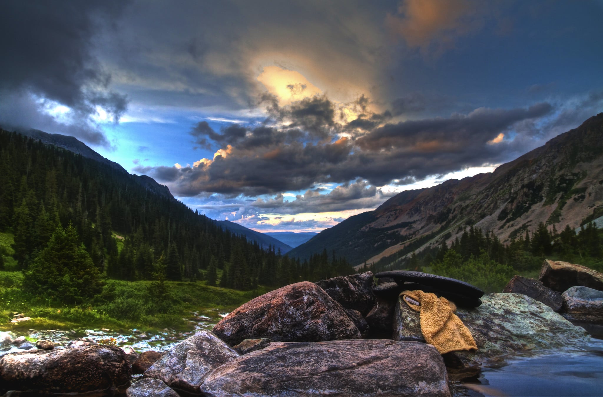 Sunset in the mountains