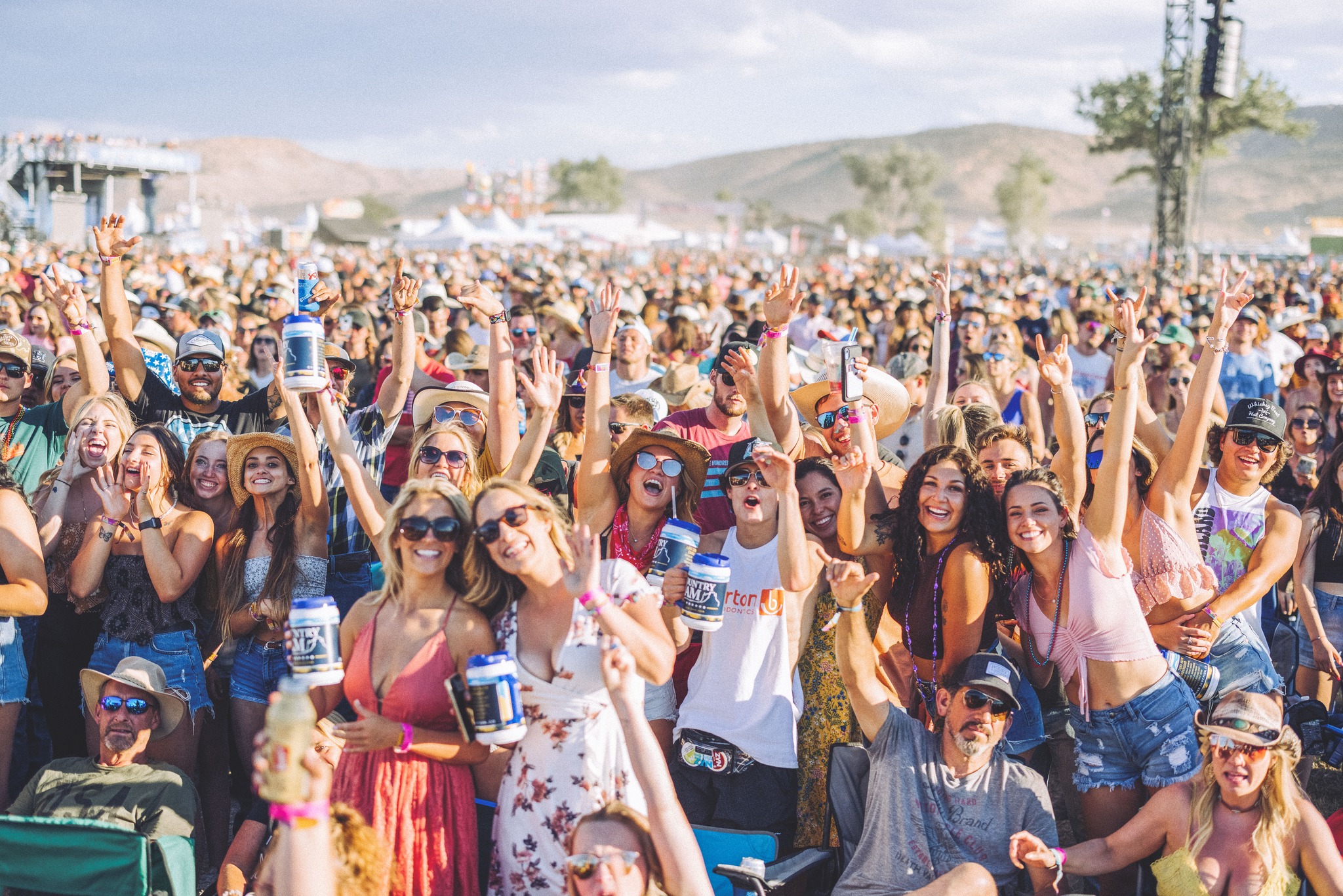 Crowd of people at music festival