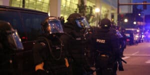 Police at Riot in Denver DNC 2008