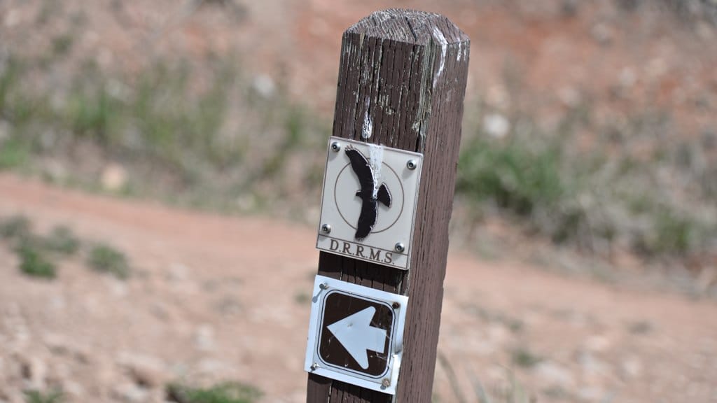 Dinosaur Ridge Colorado Hawk Sign Post