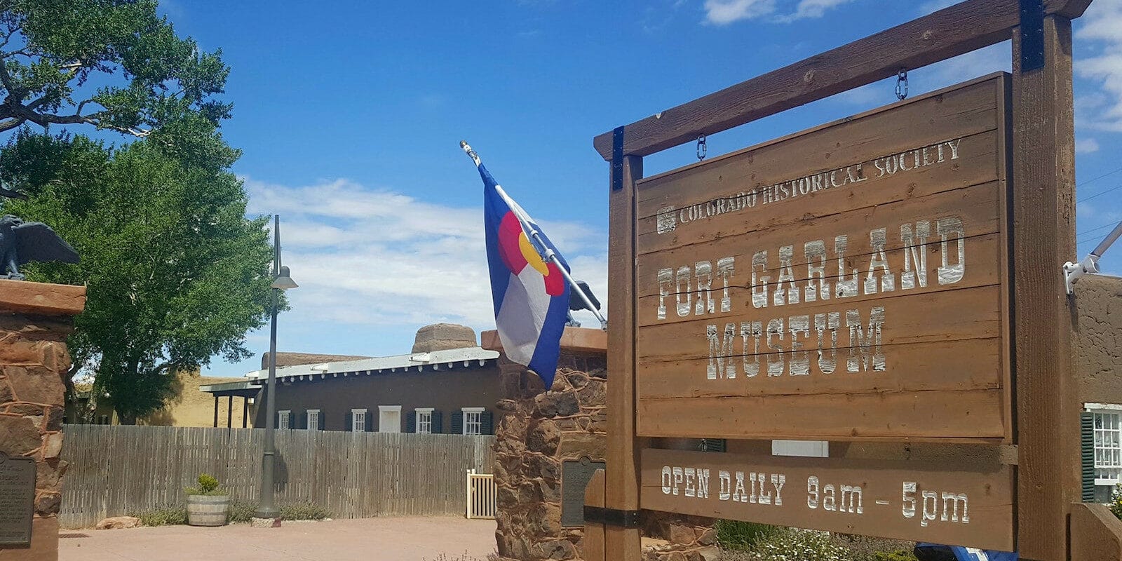 Image of the entrance sign to the Fort Garland Museum and Cultural Center in Colorado