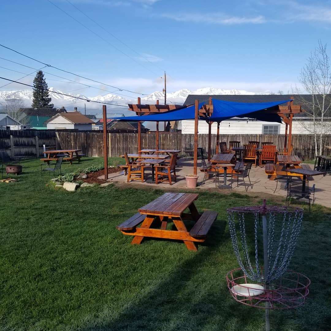 Outdoor seating area at a restaurant