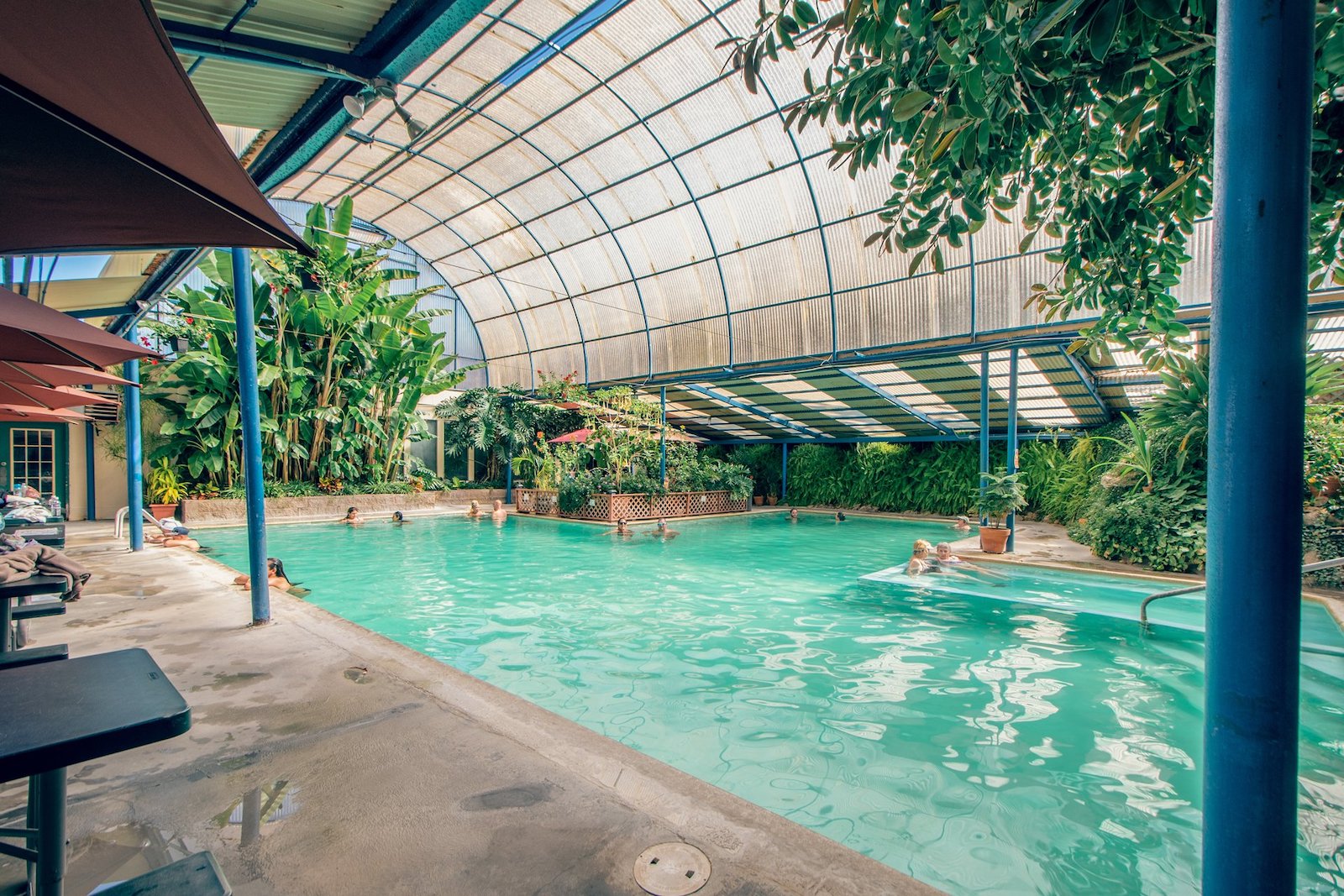 Image of the indoor pool at Indian Hot Springs in Idaho Springs, Colorado