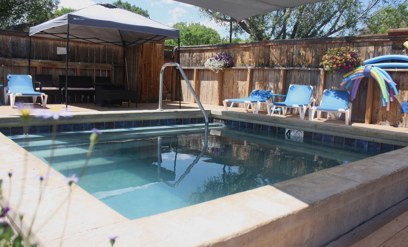 Image of an outdoor pool at Joyful Journey Hot Springs Spa in Moffat, Colorado