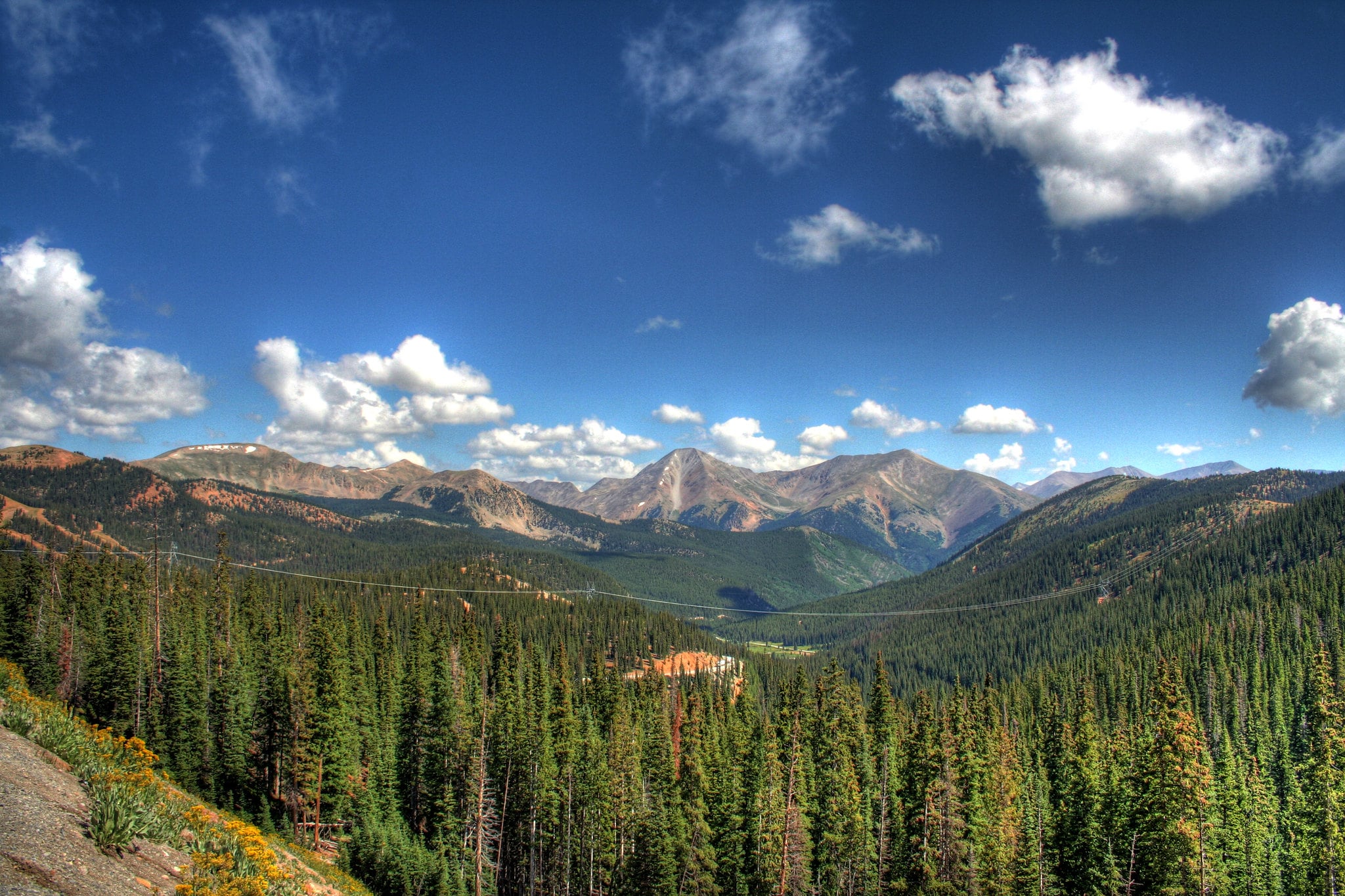 Mountain range on a sunny day