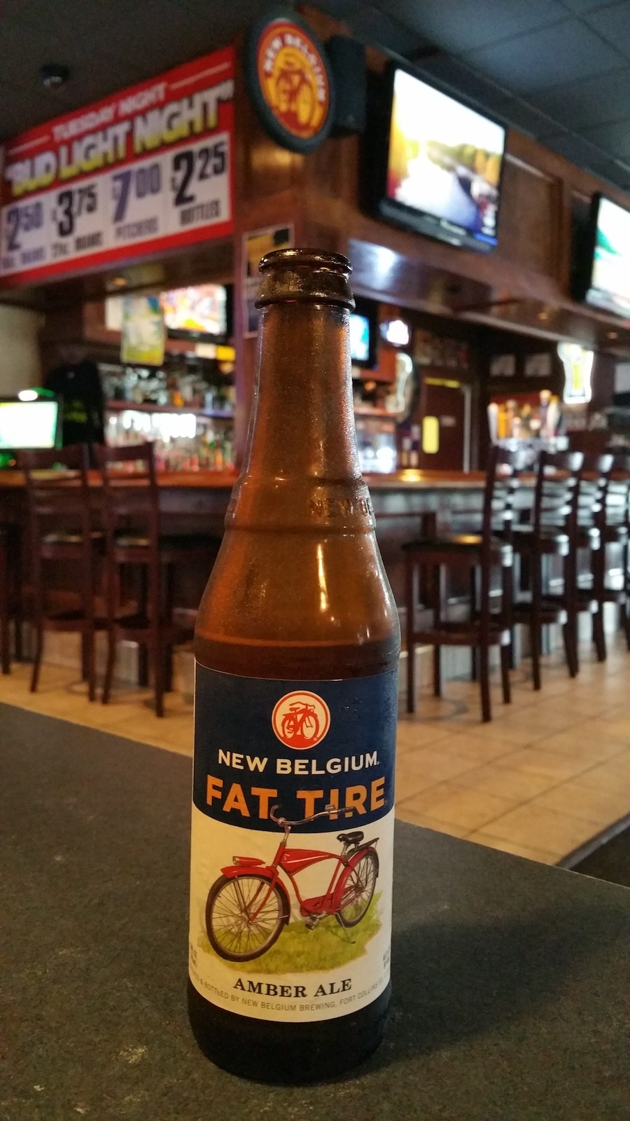 New Belgium Fat Tire Beer Bottle