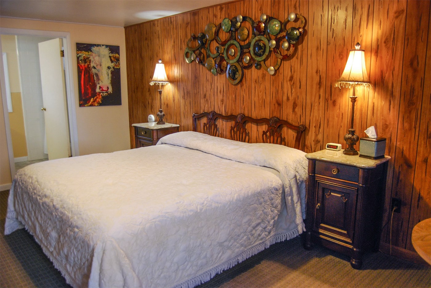 Interior of motel room